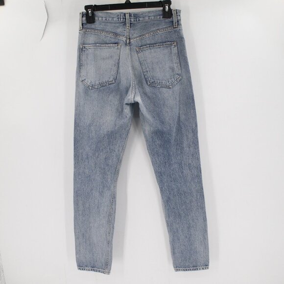 Agolde Jeans Women 24 Jamie High Rise Classic Distressed Straight Leg Button Fly - Picture 3 of 11